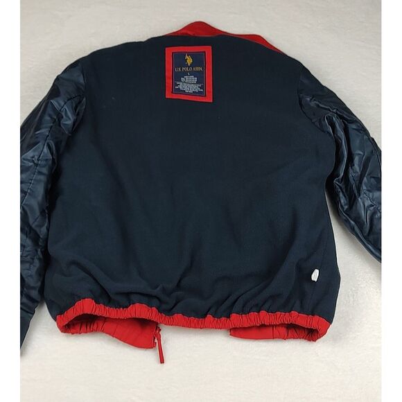 U.S. Polo Assn. Red Size Large Mens Zip Up Lined Light Jacket - Picture 7 of 10